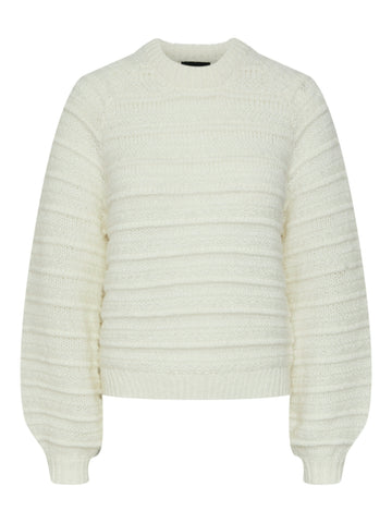 PCJAYDA LS O-NECK KNIT NOOS birch 642