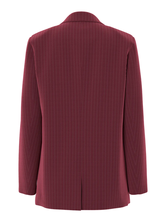 PCBOZZY LS LOOSE STRIPED BLAZER NOOS BC Tawny Port PINSTRIPE lal12