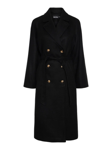 PCMARBEL LONG  COAT NOOS black