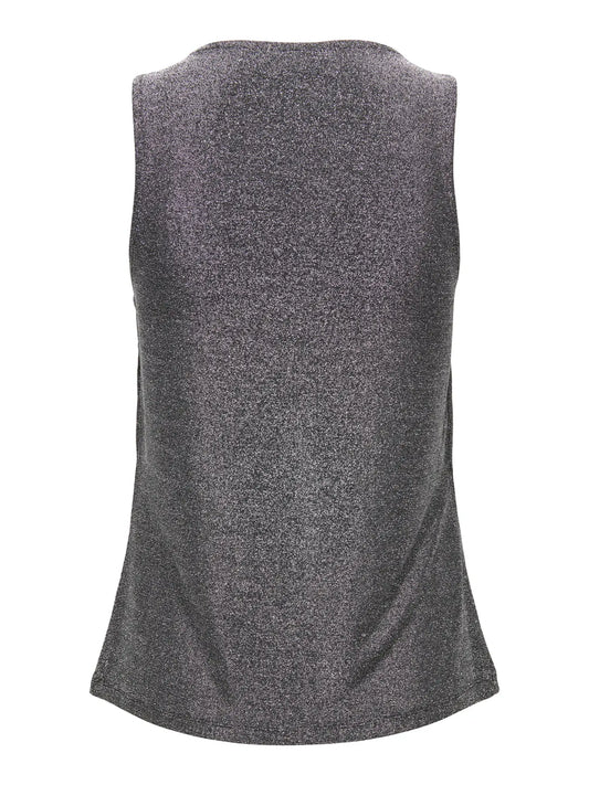 JDYANNI S/L O NECK TANK TOP JRS DIA silver