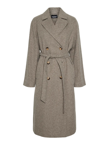 PCMARBEL LONG  COAT NOOS morel