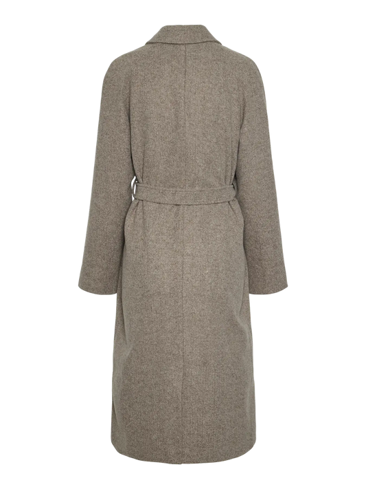 PCMARBEL LONG  COAT NOOS morel