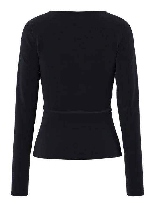 PCMALIVA LS V-NECK TOP JRS NOOS BC black 556