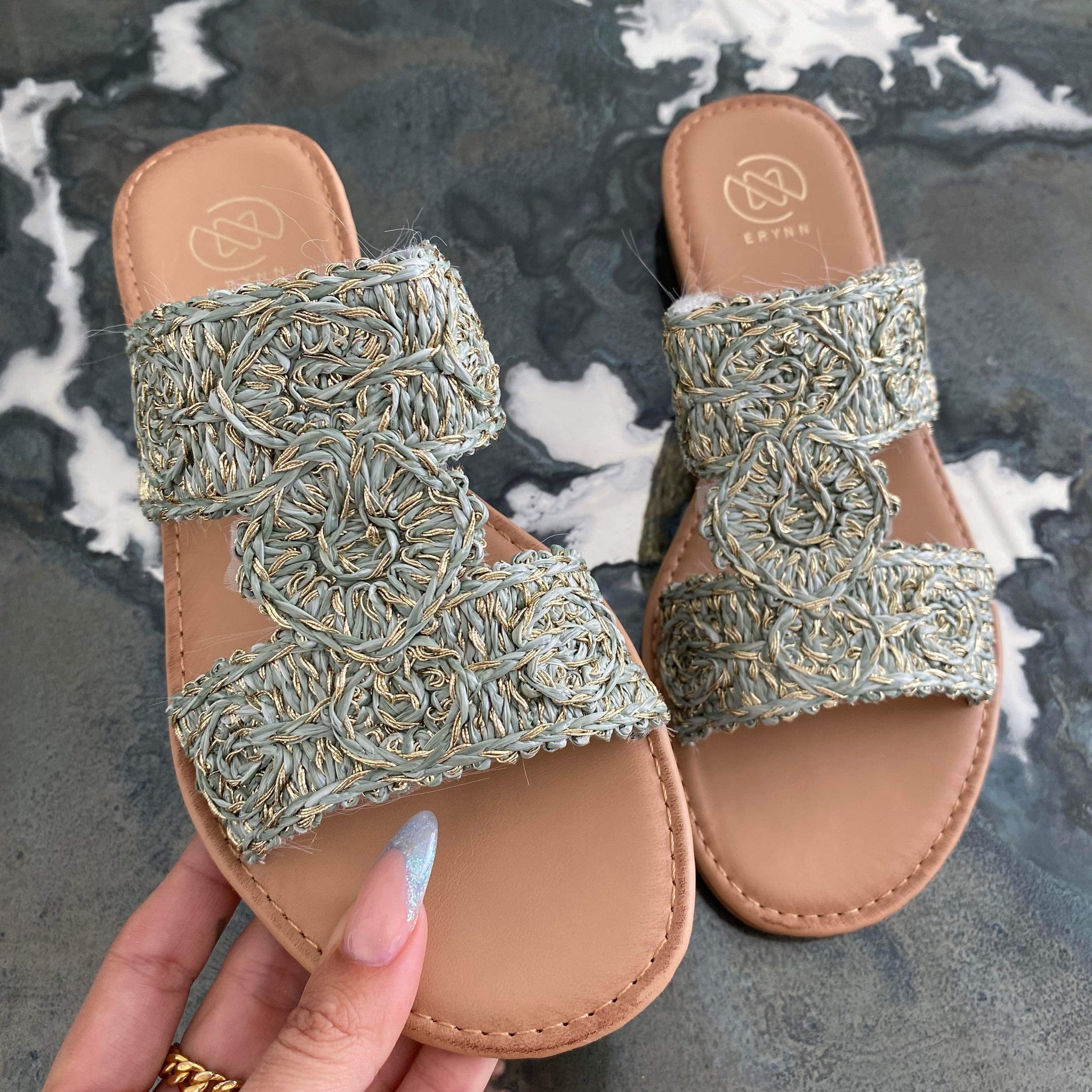 Donnia slippers green -333-213 556 12345