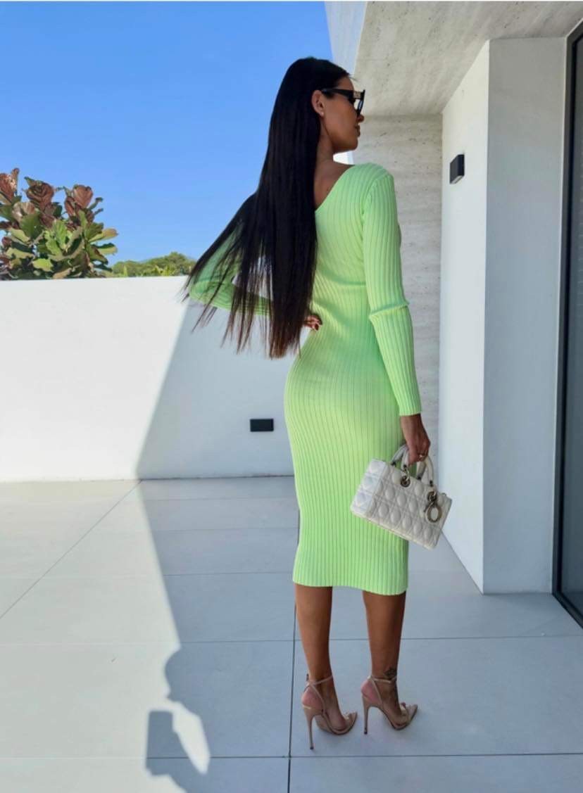 Evie dress green -PL6089 34567 556