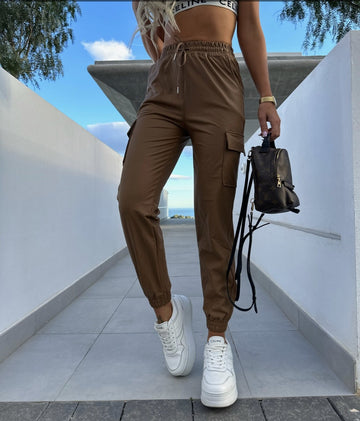 Filina Cargo pants camel -2753