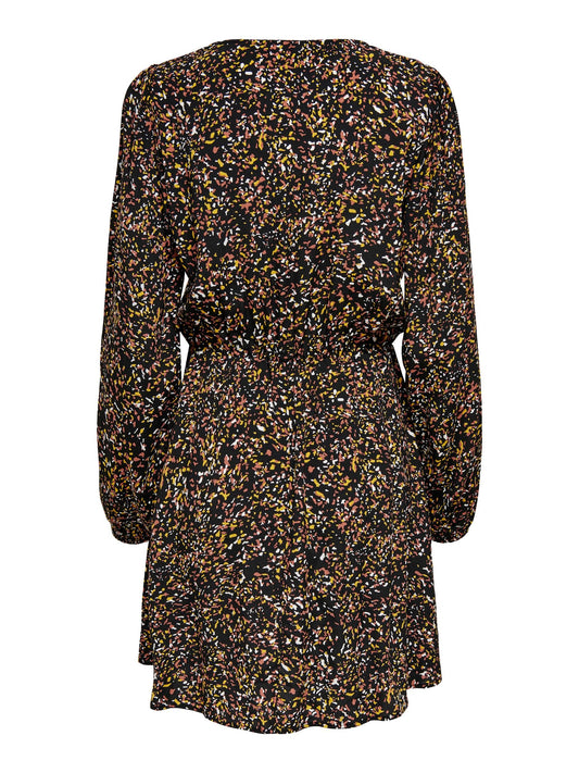 JDYCLAUDIA L/S SHORT DRESS WVN black confetti 556