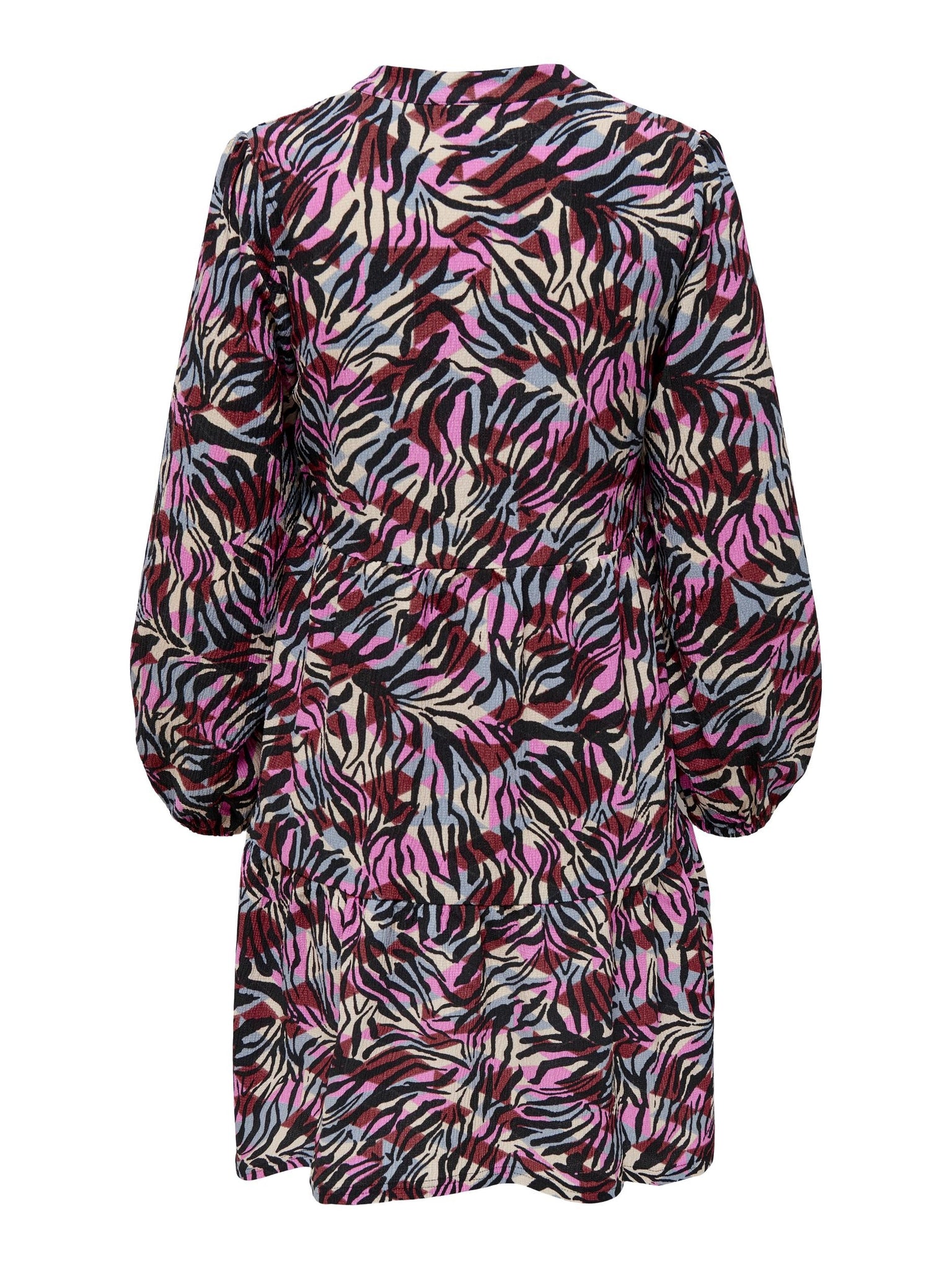 JDYLOTUS L/S V-NECK LAYER DRESS JRS black/multi zebra 556