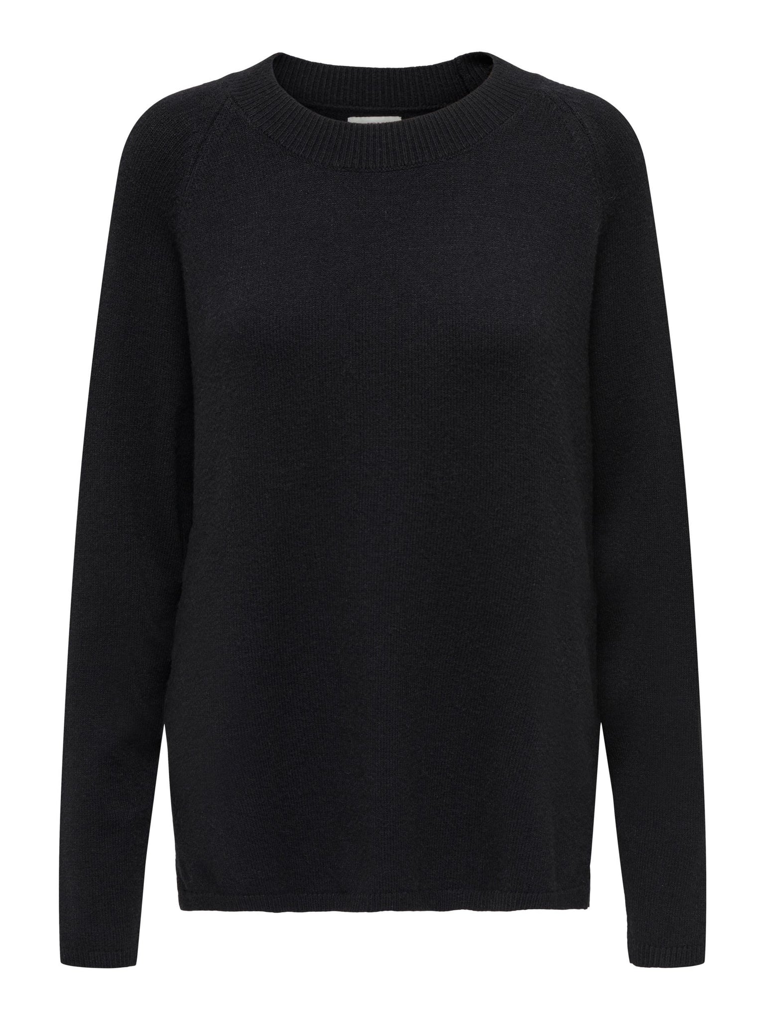 JDYMARCO L/S O-NECK SLIT PULL KNT NOOS black 556