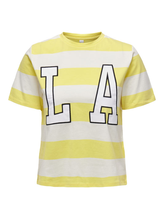 JDYPABLO S/S PRINT TOP JRS lemon drop 556