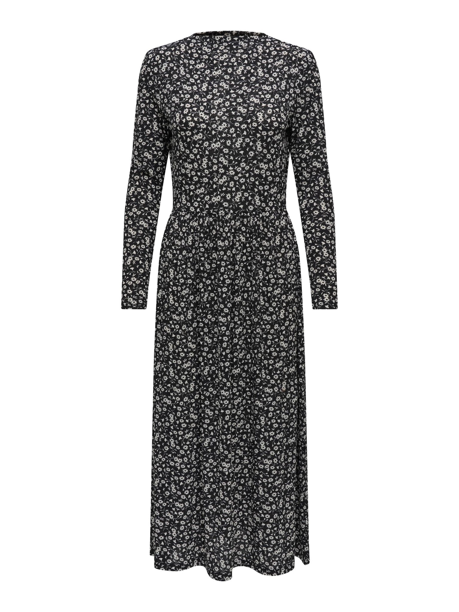 JDYSVAN L/S AOP SHIN LENGTH DRESS JRS black flower 556 34567