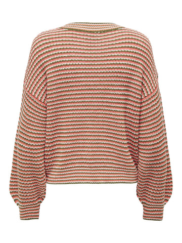 JDYVERA L/S O-NECK PULLOVER KNT spiced coral 556