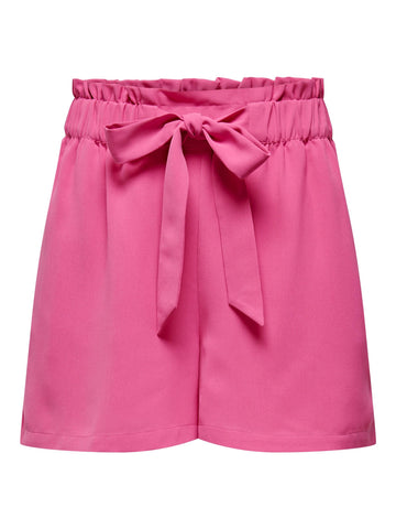 JDYVINCENT PAPERBAG BELT SHORTS WVN shocking pink