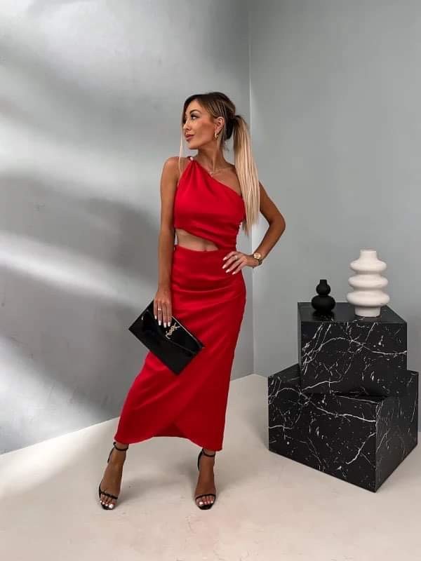 June dress red -8680 556 34567