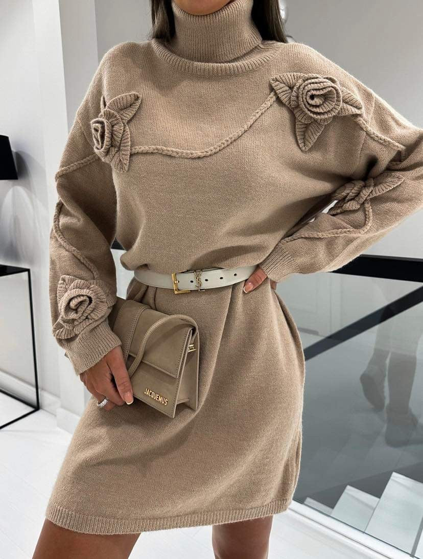 Klova knit dress camel 2422 34567