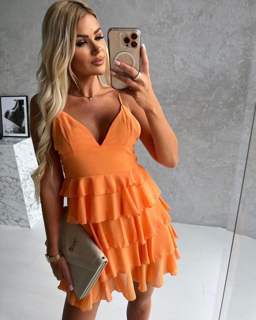 Linaa dress orange -L1085