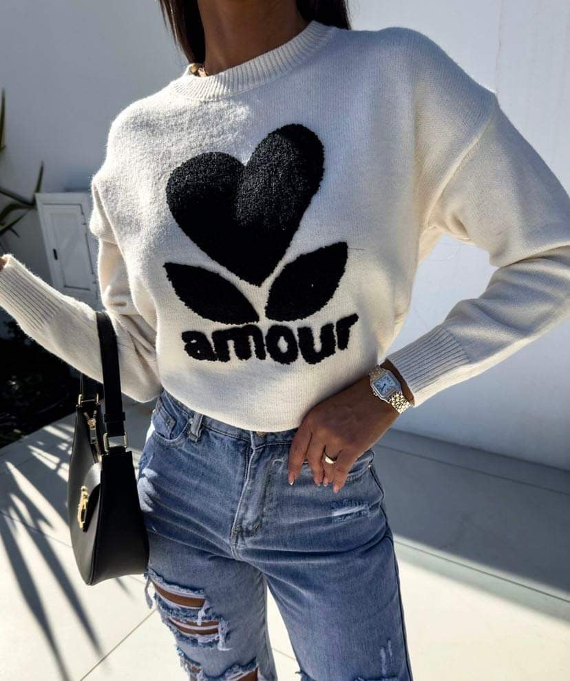 Lolan sweat White/Black -AM05 5432