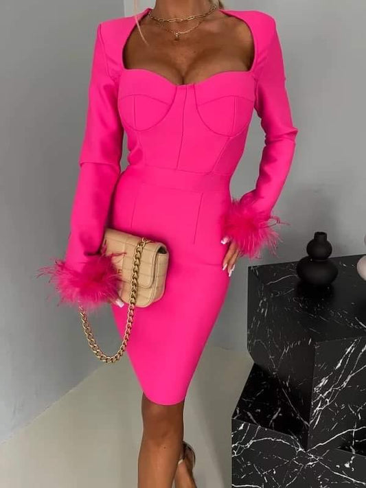 Maze dress fuschia -612206
