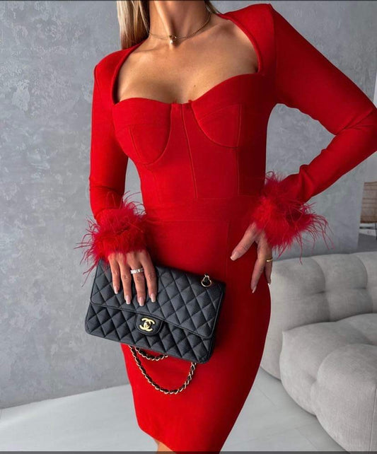 Maze dress red - 612206
