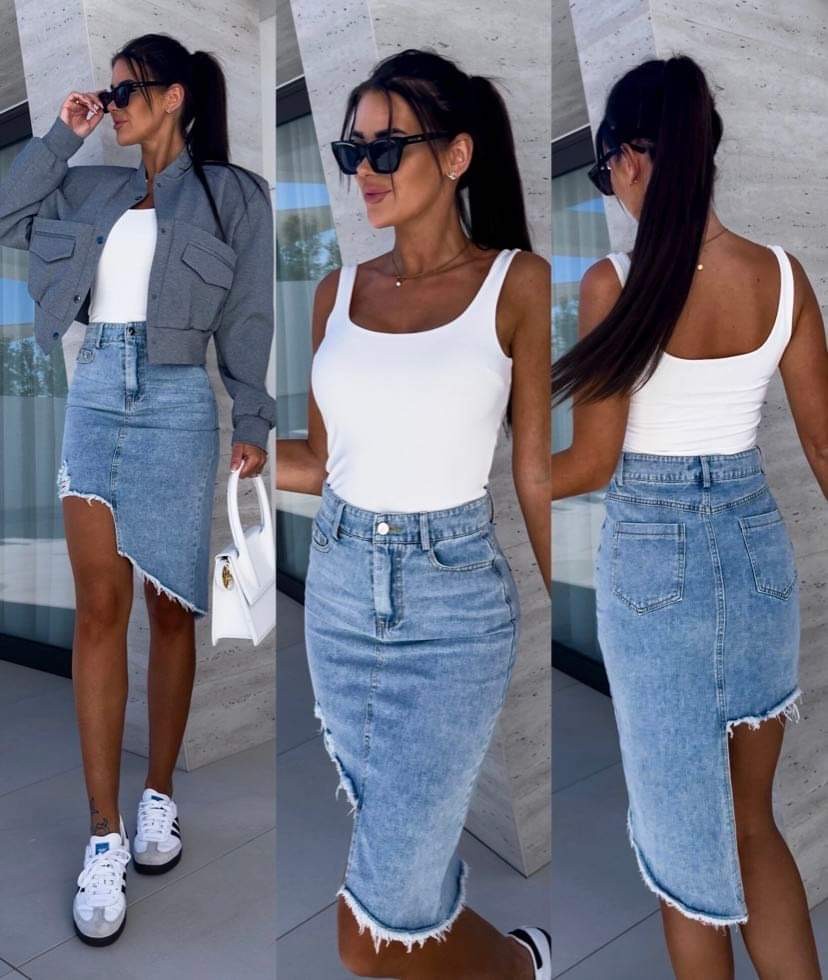 Nillie denim skirt light blue -Mc7221 556