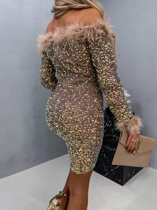 Norra dress beige -23088 34567 556