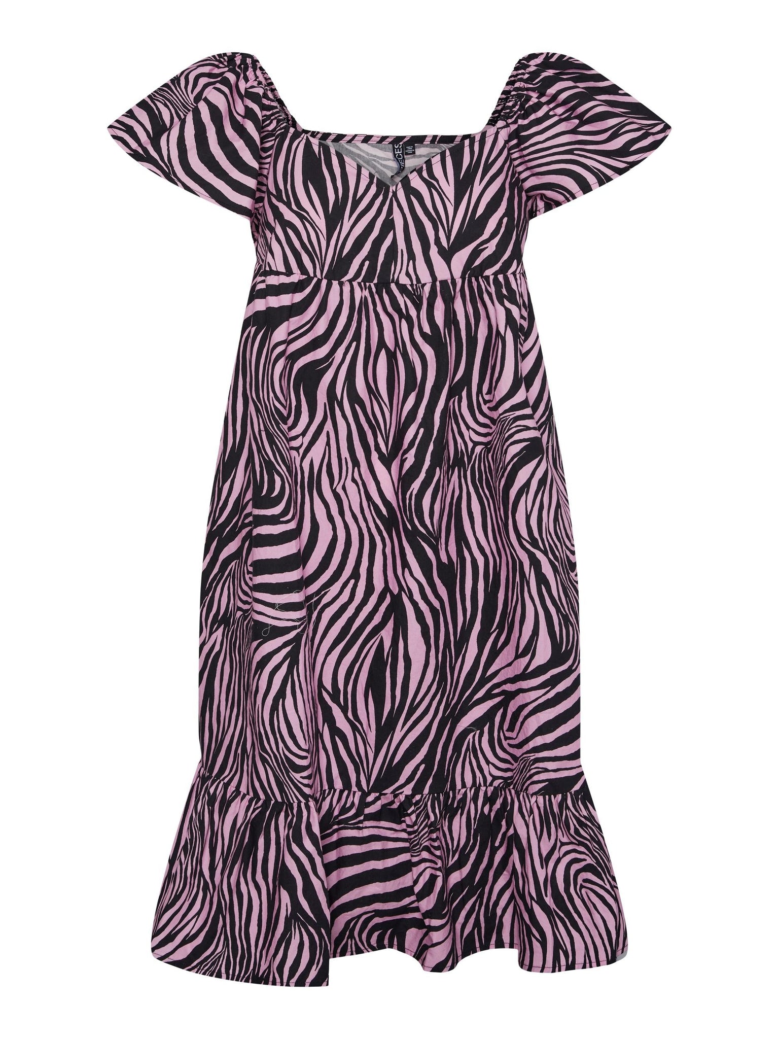 PCALLISSY SS DRESS D2D black zebra 556
