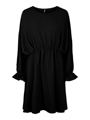 PCFLORE LS O NECK DRESS black