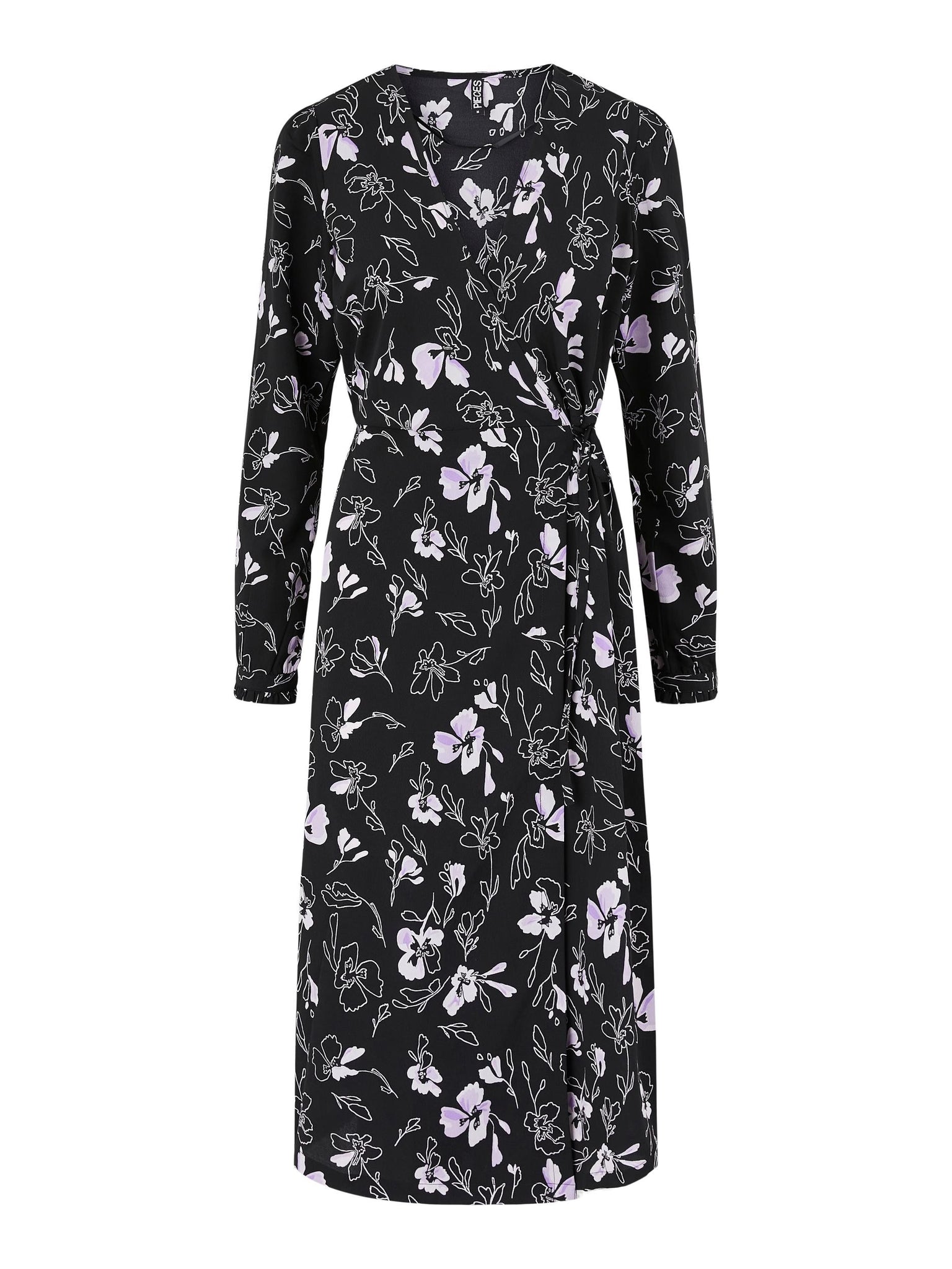 PCHILDA LS V-NECK WRAP SHIRT DRESS BC 556