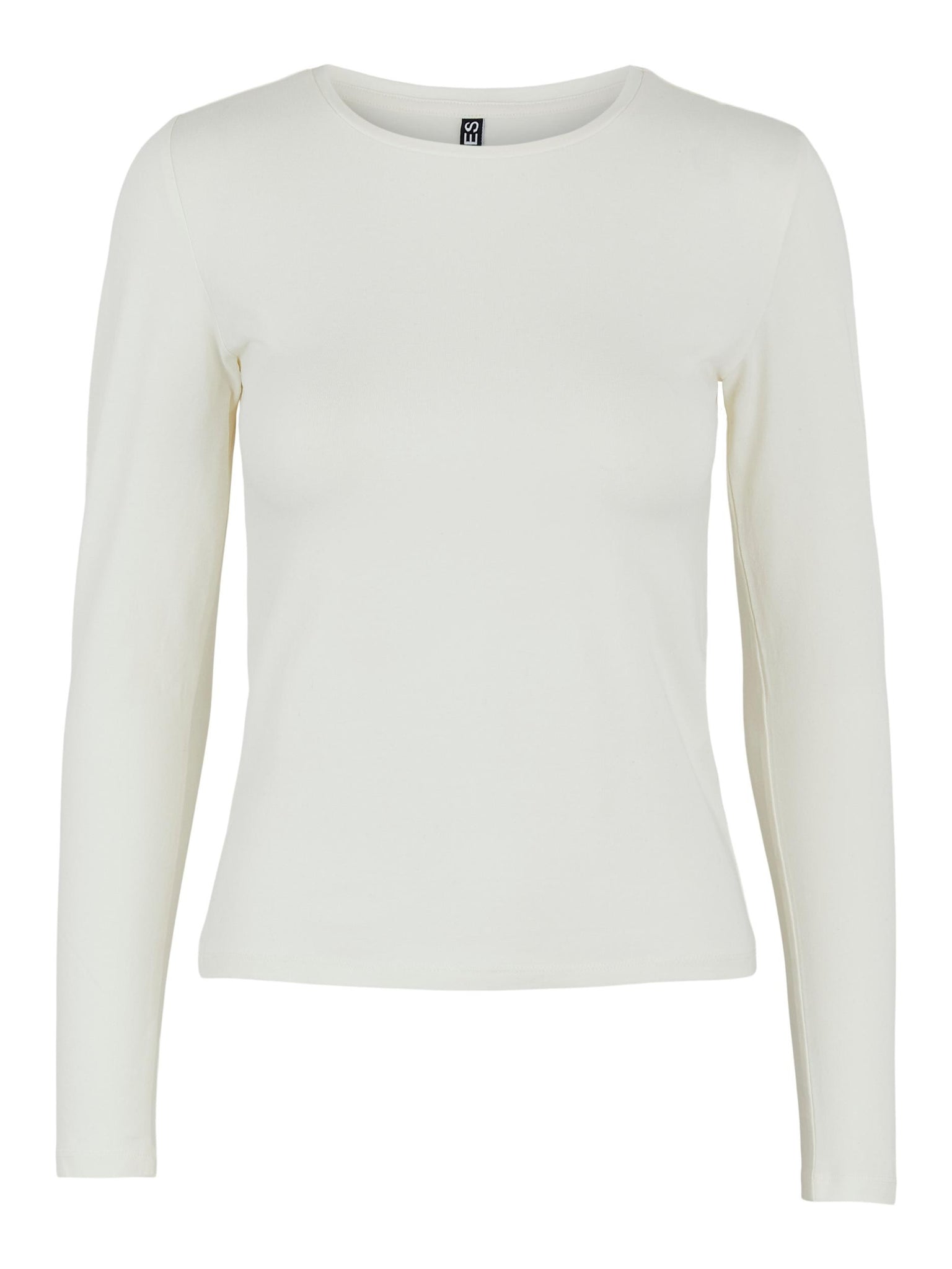 PCKAJSA LS O-NECK TOP BC cloud dancer