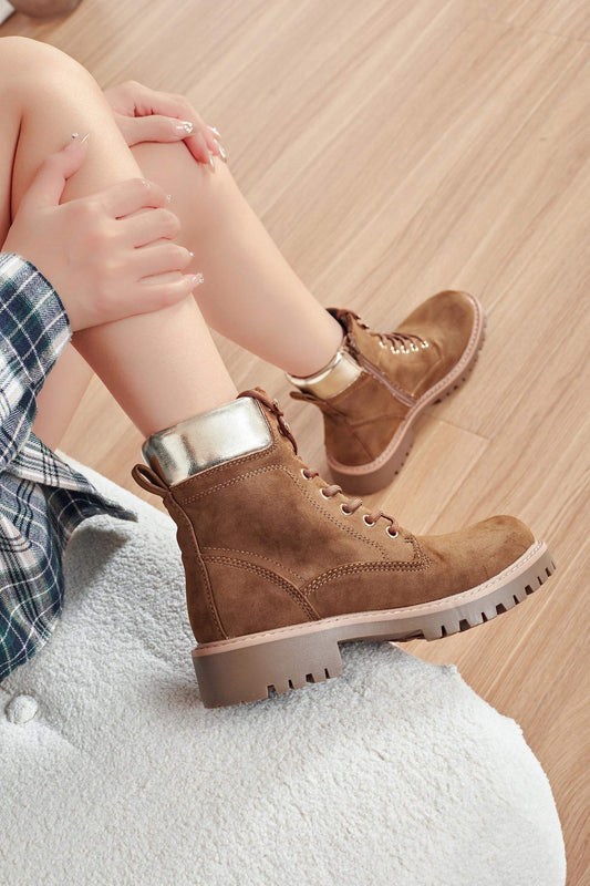 Pear boots camel-M761