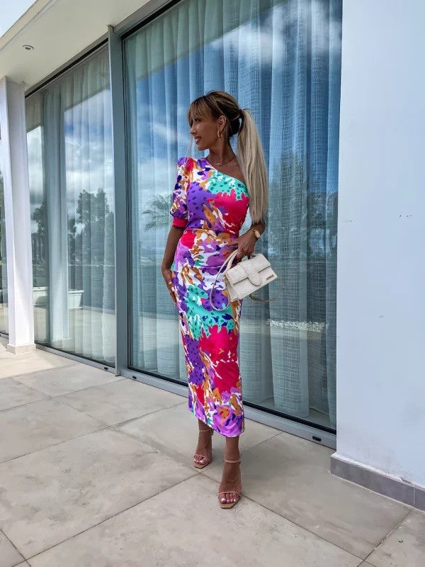 recesea color bomb dress -D-8547-1 34567
