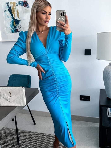 Simi dress blue 8282