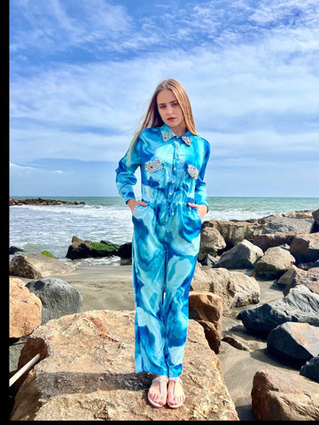 Sofie jumpsuit blue -w9089 556